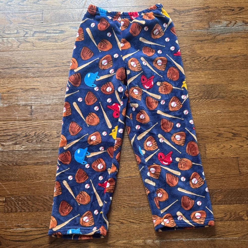 Baseball Print Kids fleece Pajama Pants